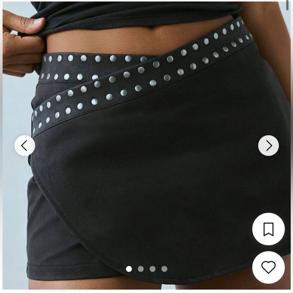 NWT! Urban Outfitters BDG Faux Leather Studded Mini Skirt.